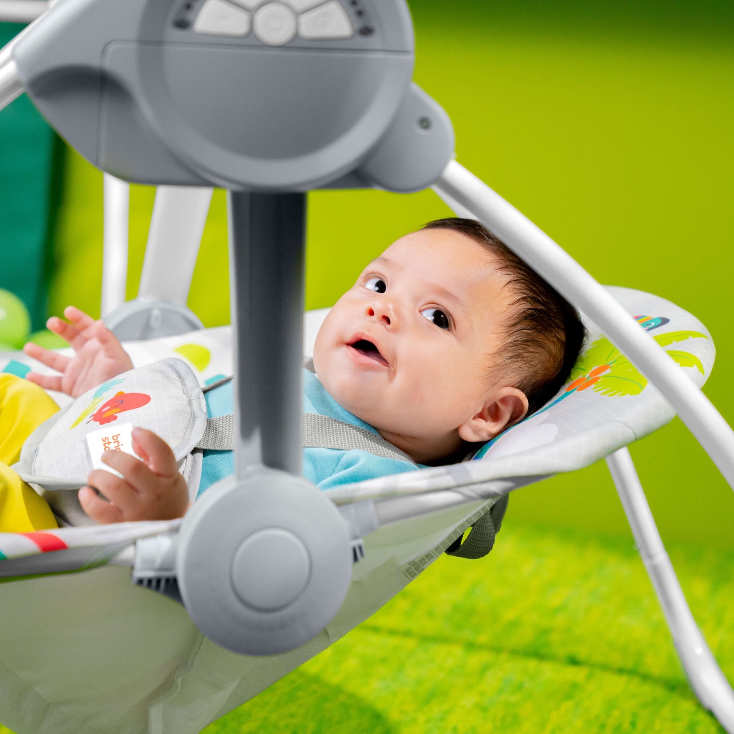 Playful Paradise Portable Compact Baby Swing with Toys, Unisex, Newborn +