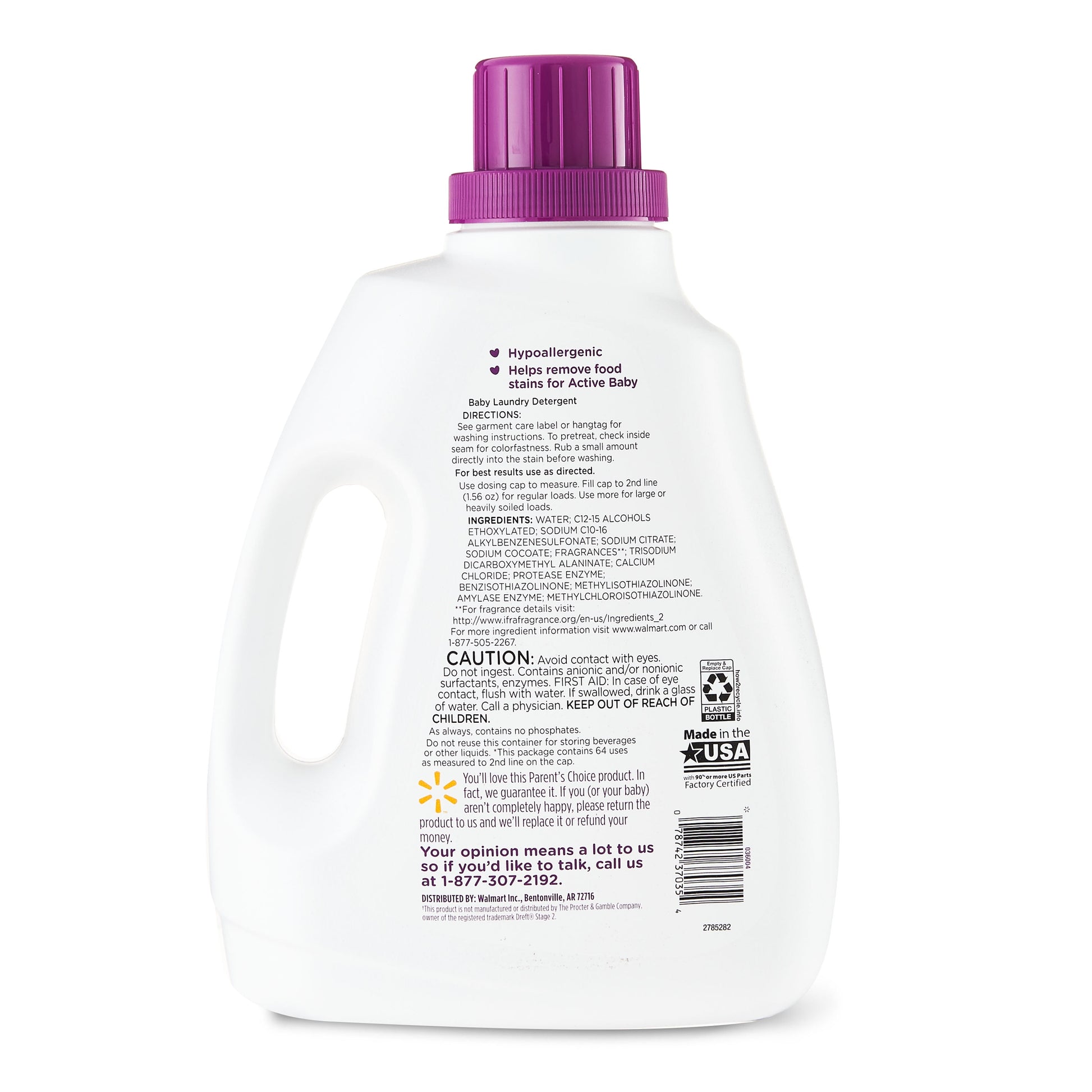 Baby Liquid Laundry Detergent, 100 Fl Oz, 64 Loads