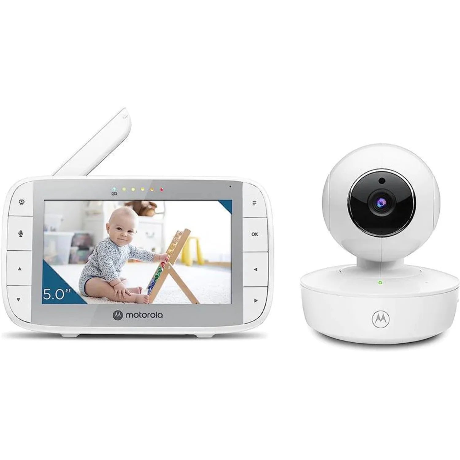 - 5.0” HD Video Baby Monitor with Touch Screen