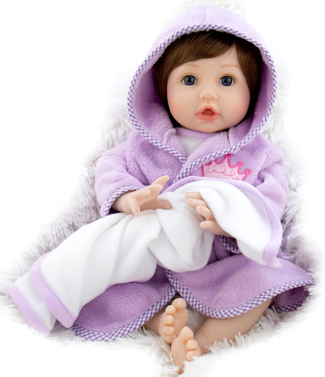 Reborn Baby Dolls Realistic Baby Girl Lifelike Weighted Newborn Doll 22 Inch 11 Pieces Set Gift for Age 3+