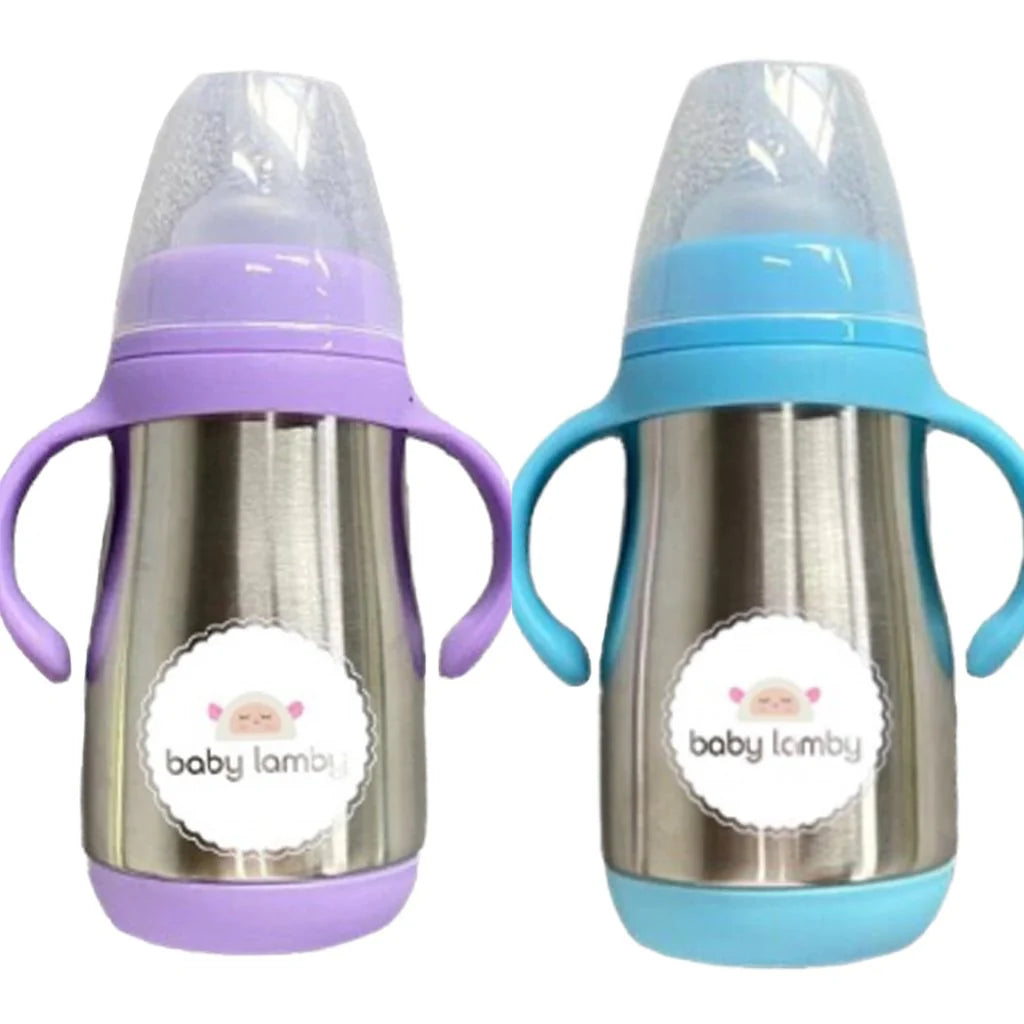 Baby Lamby Stainless Steel Baby Bottles - Environmentally-Safe - Dual Insulation