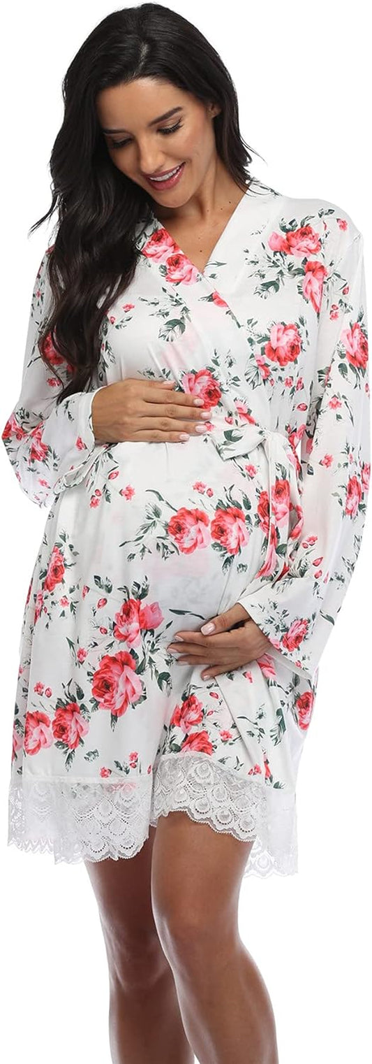 Robes for Women Maternity Robe for Hospital Robes Labor Delivery Robes Pregnancy Nursing Robes Sleepwear