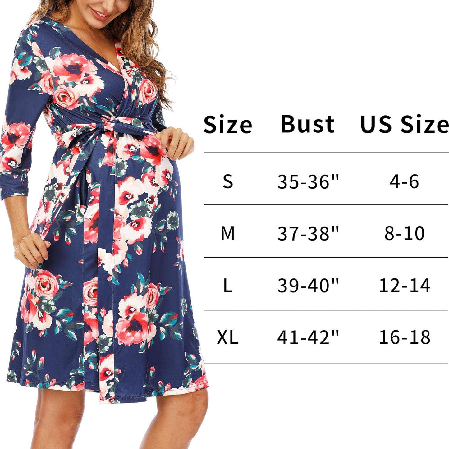 Maternity Hospital Robe Labor and Delivery Nursing Robe Maternity Sleepwear Pregnancy and Postpartum Breastfeeding