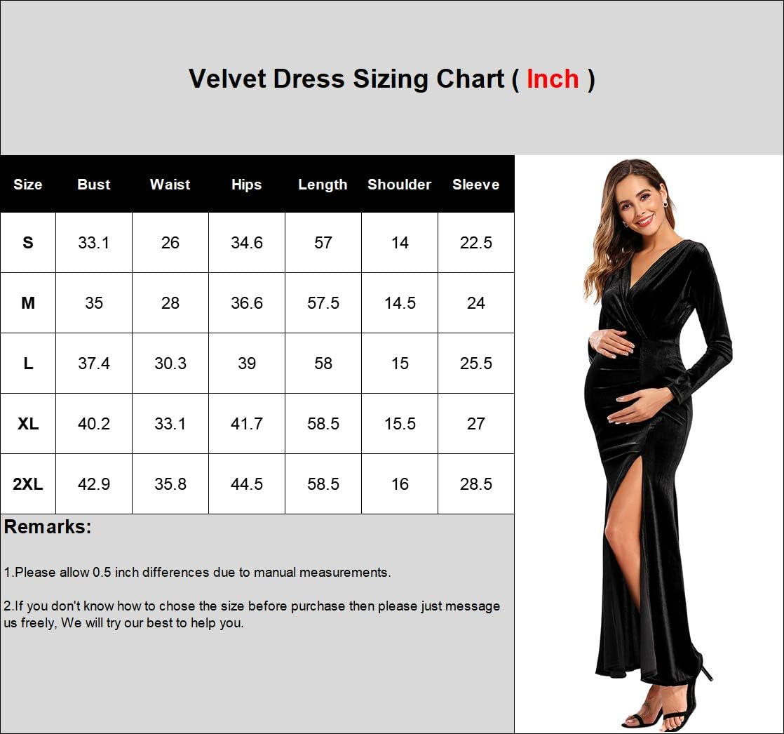 Women'S Elegant Velvet Formal Dress Bodycon Wedding Guest Long Sleeve Dress