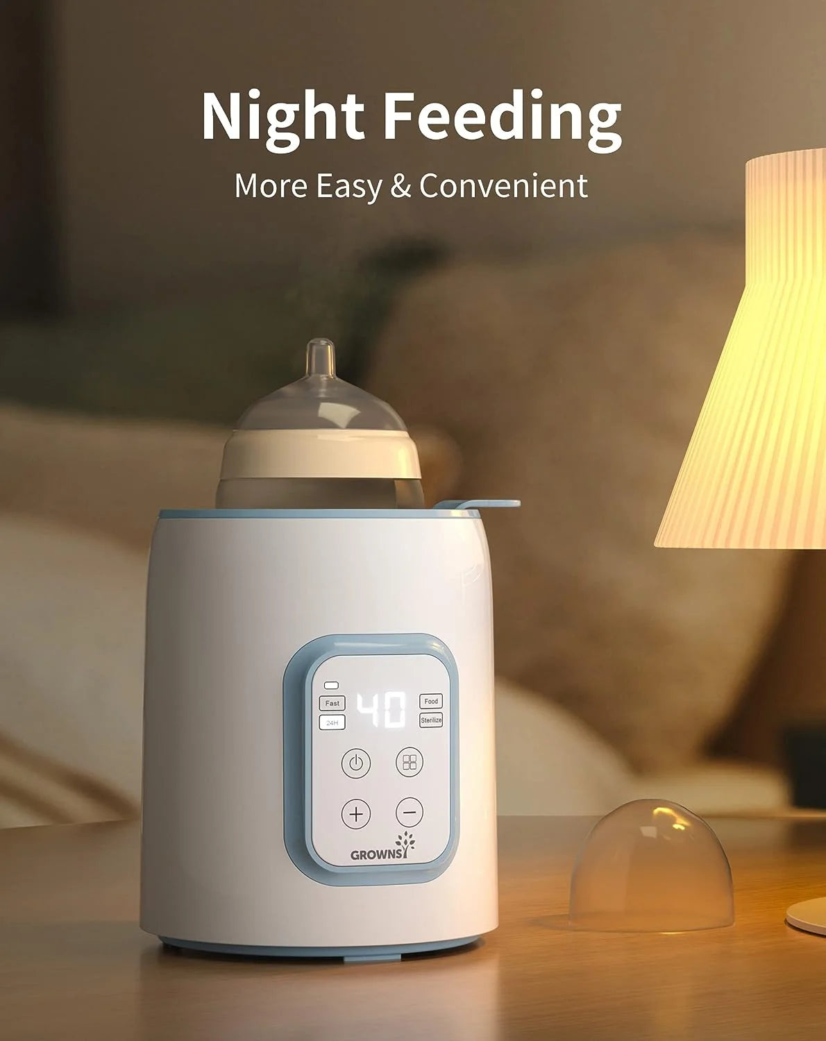 Bottle Warmer with Timer for Breastmilk or Formula, Accurate Temperature Control, Fits for All Bottles-Blue