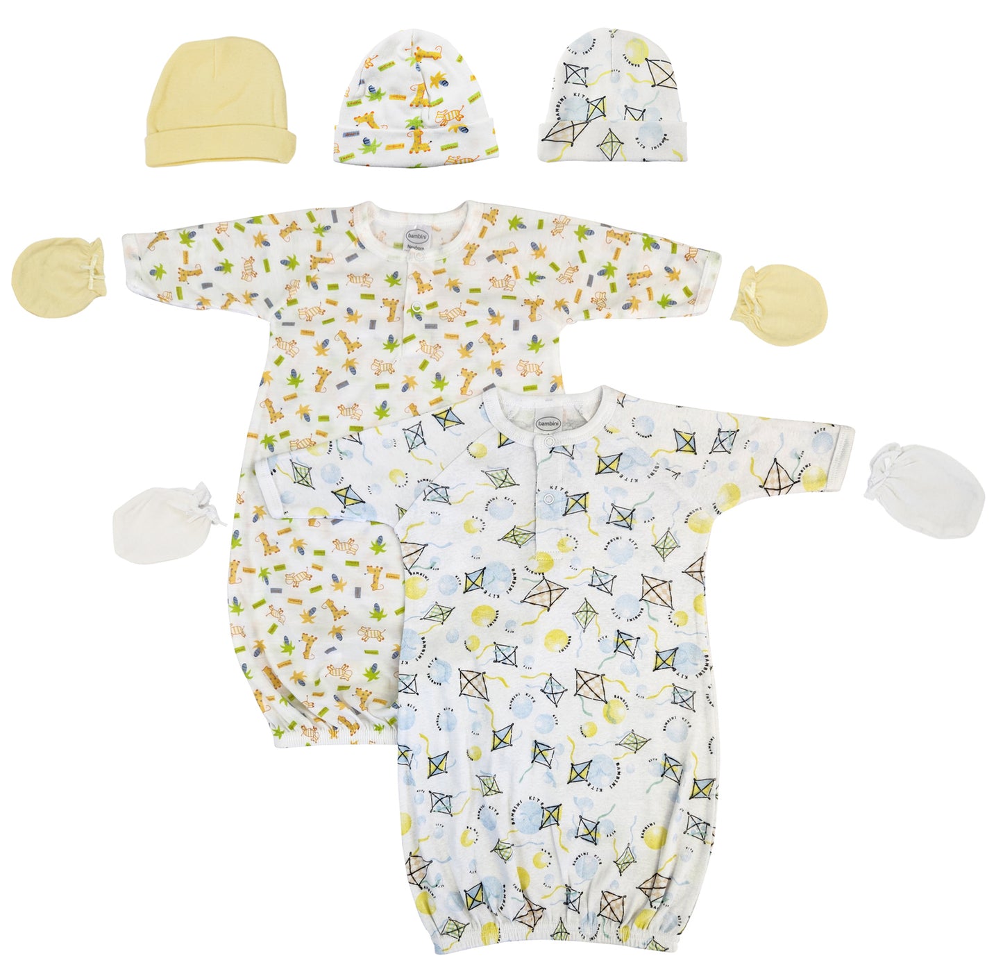 Unisex Newborn Baby 7 Piece Gown Set NC_0750