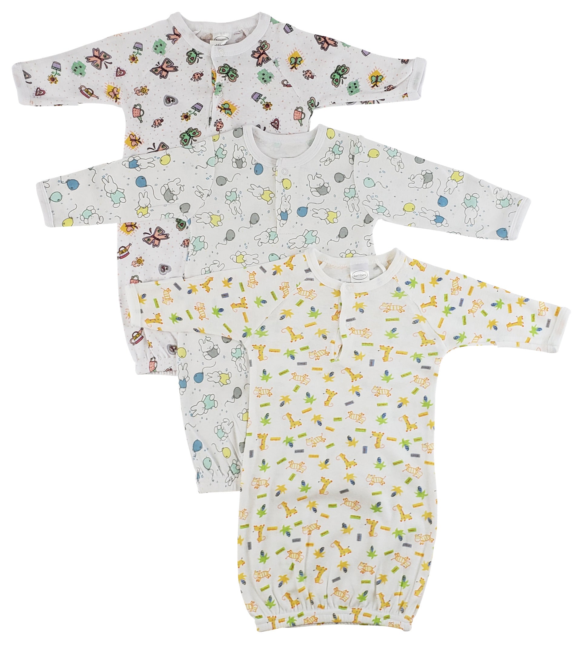 Girls Print Infant Gowns - 3 Pack CS_0090