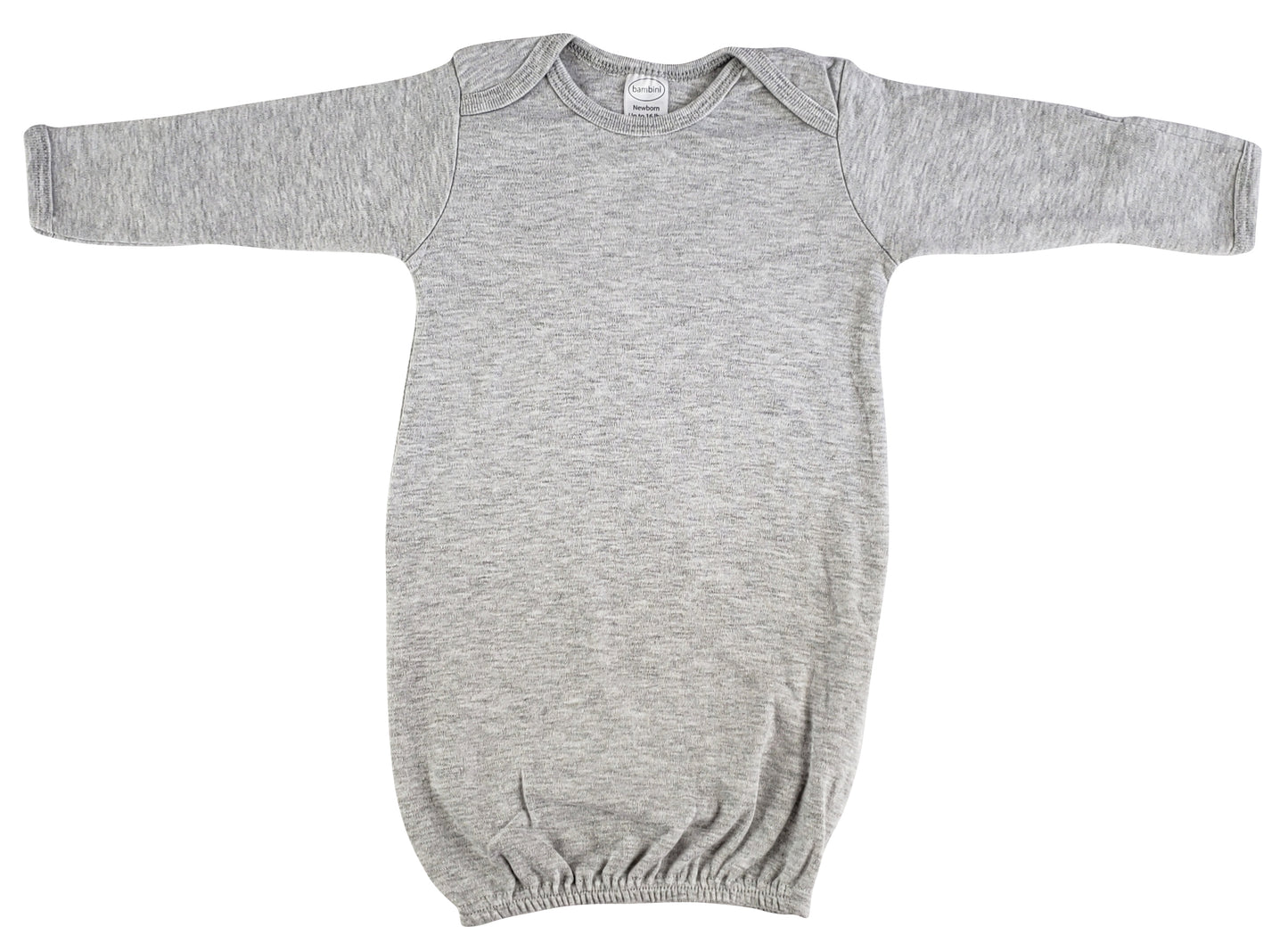 Newborn Heather Grey Gown LS_0671