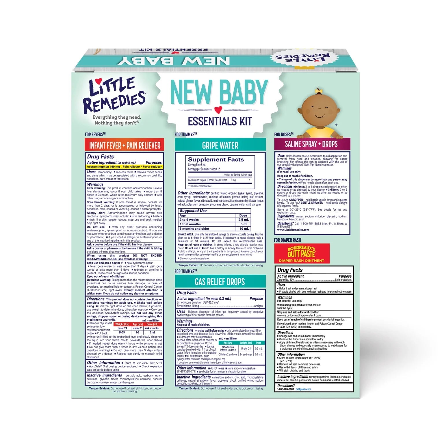 New Baby Essentials Kit, 6 Piece Kit for Baby'S Nose and Tummy