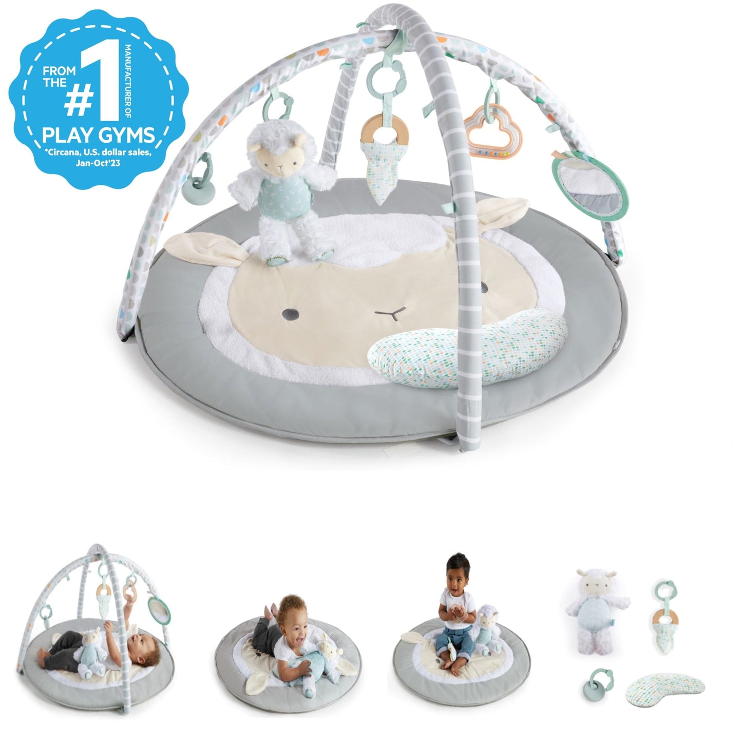 Sheppy’S Spot Ultra Plush Baby Activity Gym & Tummy Time Mat, Newborn and up - Corrie