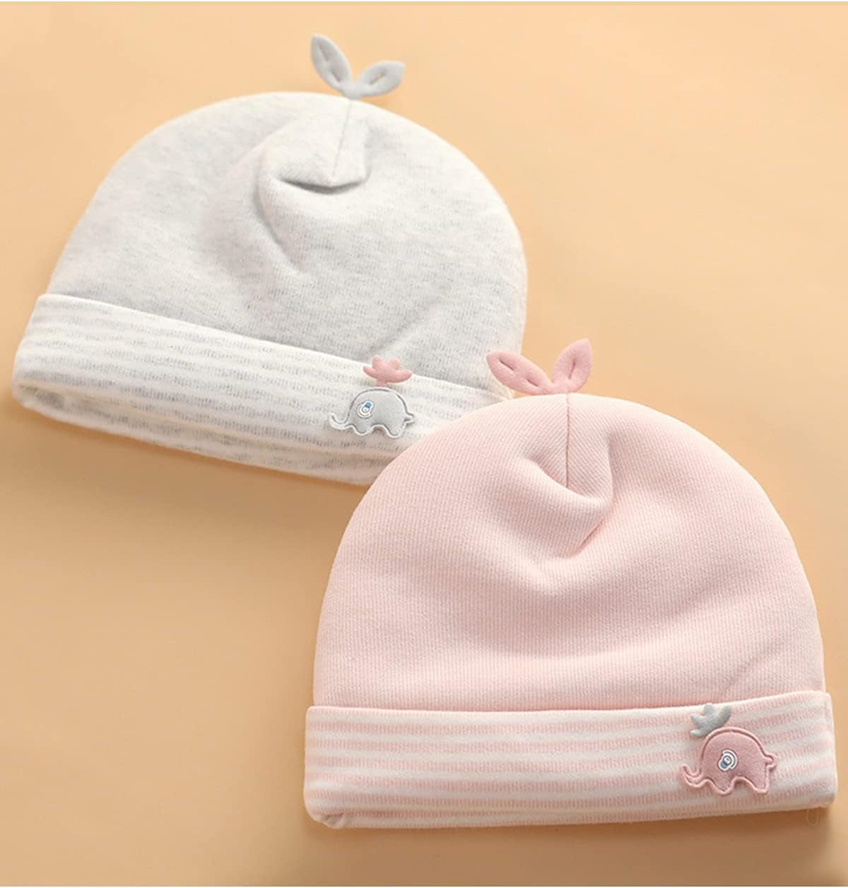 Baby Beanie 0-3 Months, Cotton Baby Hats Newborn Infant Cap for Boys Girls