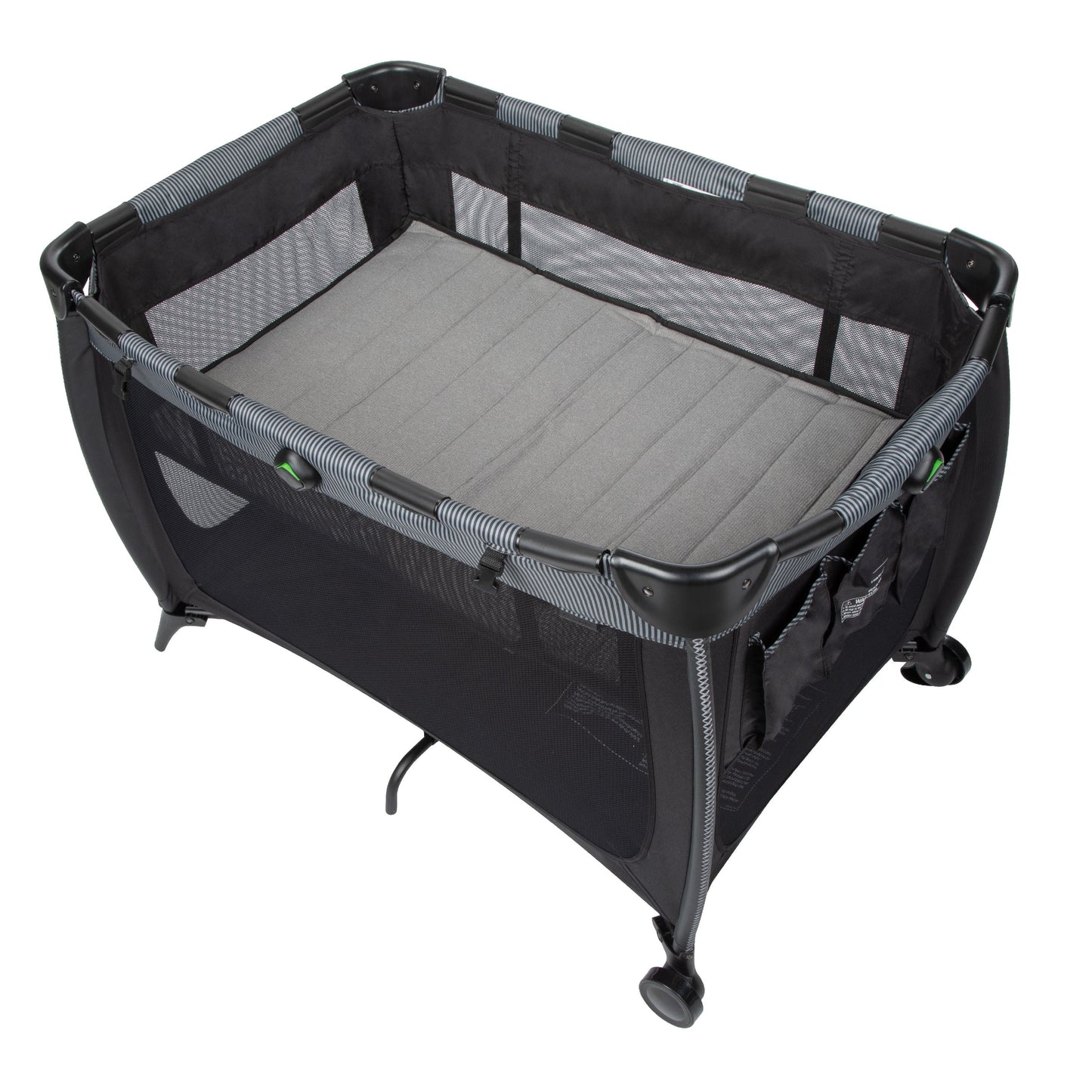 Flex Deluxe Portable Baby Playard with Bassinet and Changer, Pinstripe