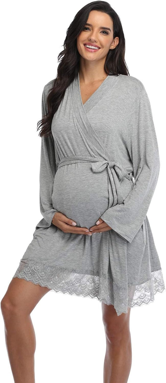 Robes for Women Maternity Robe for Hospital Robes Labor Delivery Robes Pregnancy Nursing Robes Sleepwear