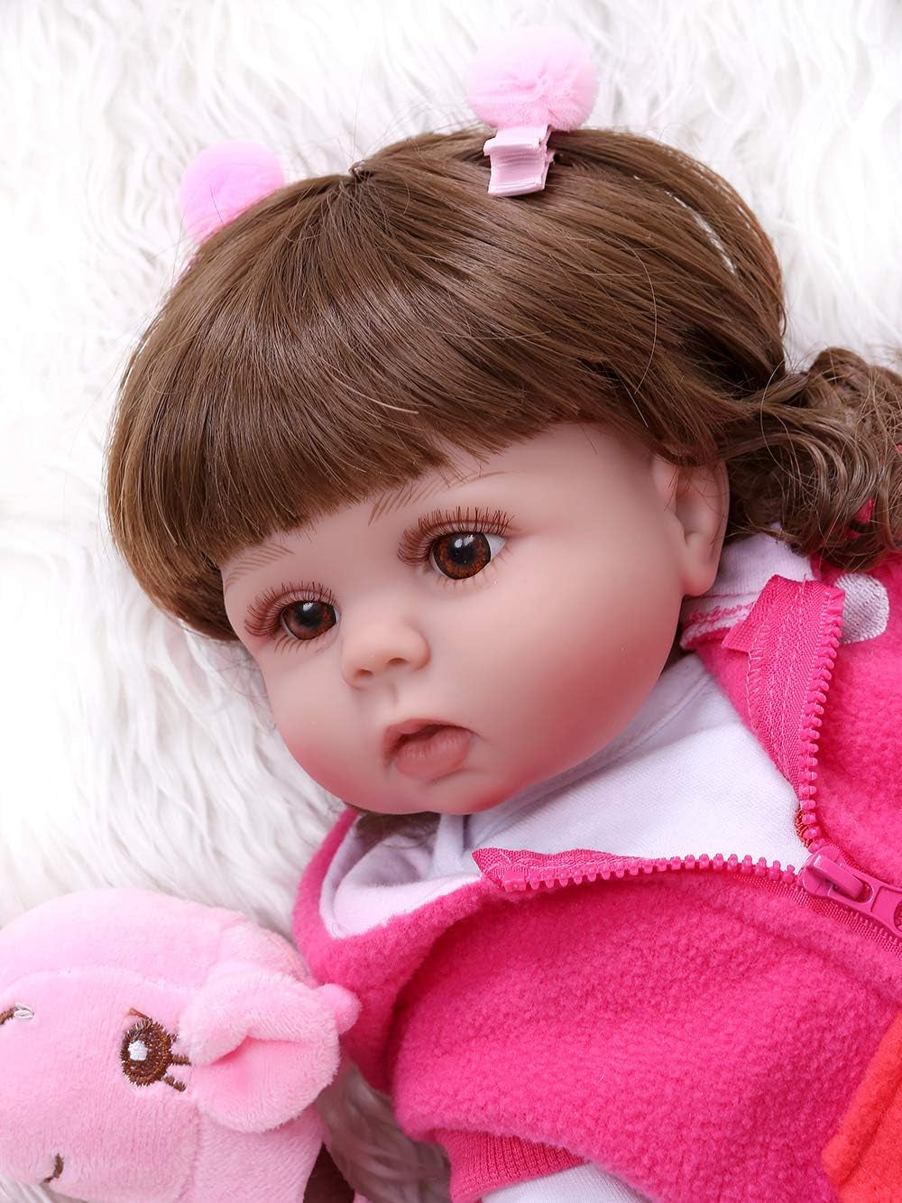 18 Inch 45 Cm Reborn Baby Dolls Silicone Vinyl Full Body Girl Doll Washable Anatomically Correct Preemie Doll Gift