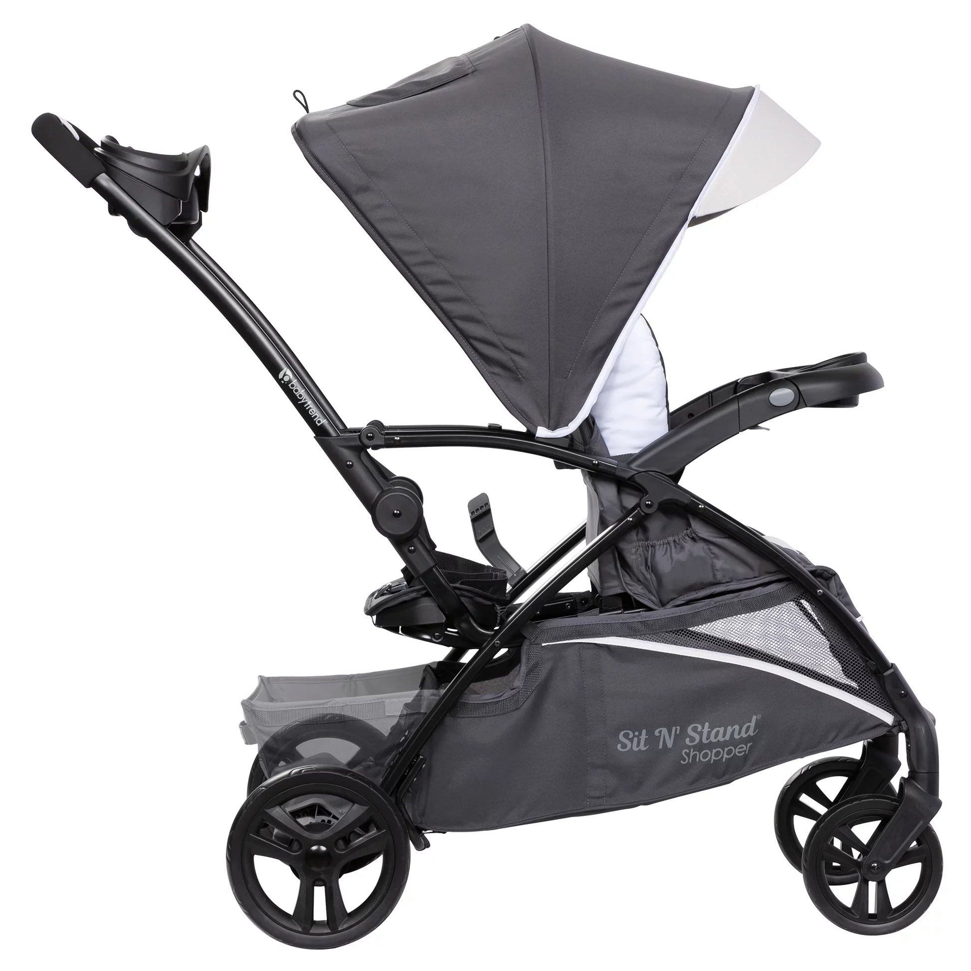 Sit N' Stand 5-In-1 Shopper Stroller W/Canopy & Basket, Magnolia