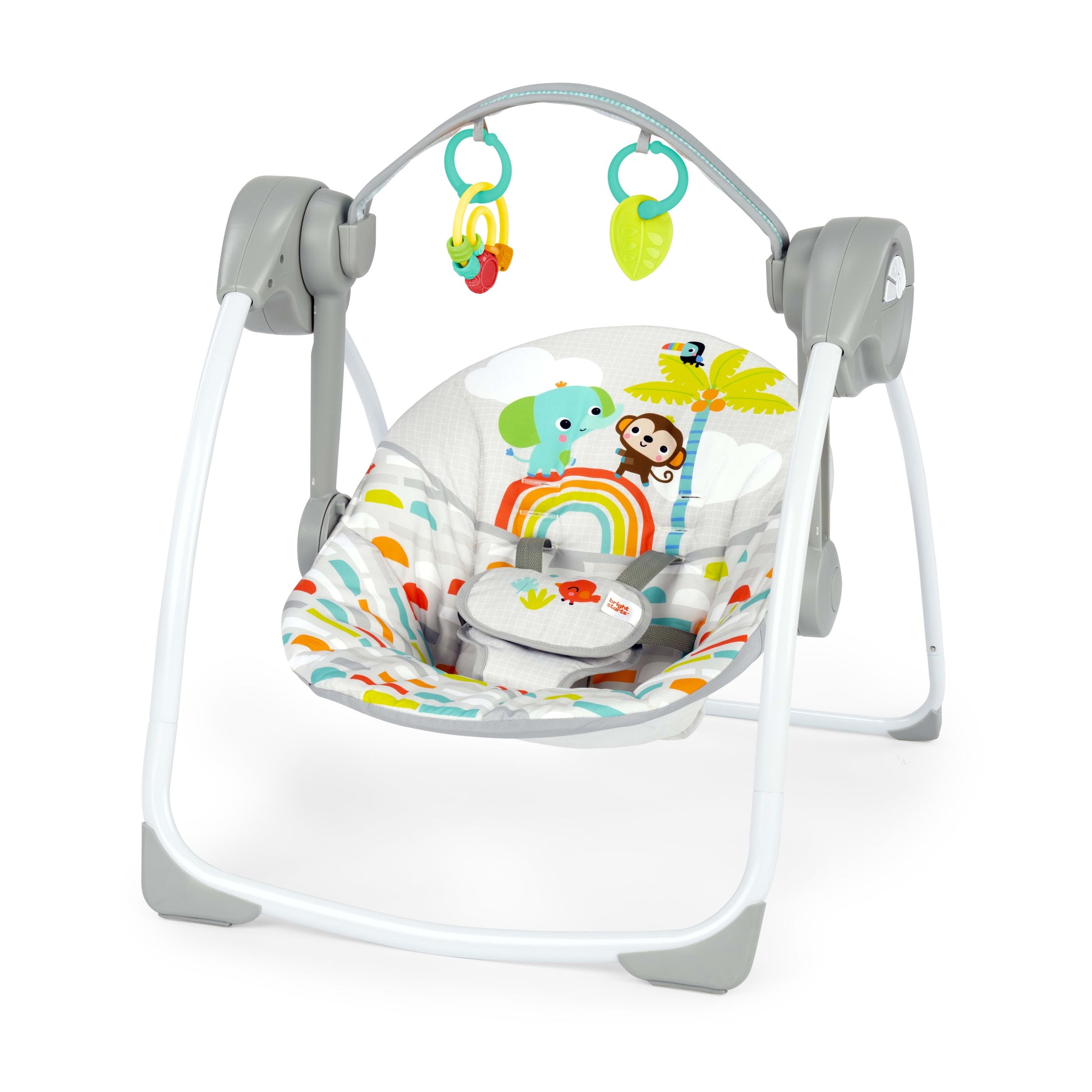 Playful Paradise Portable Compact Baby Swing with Toys, Unisex, Newborn +