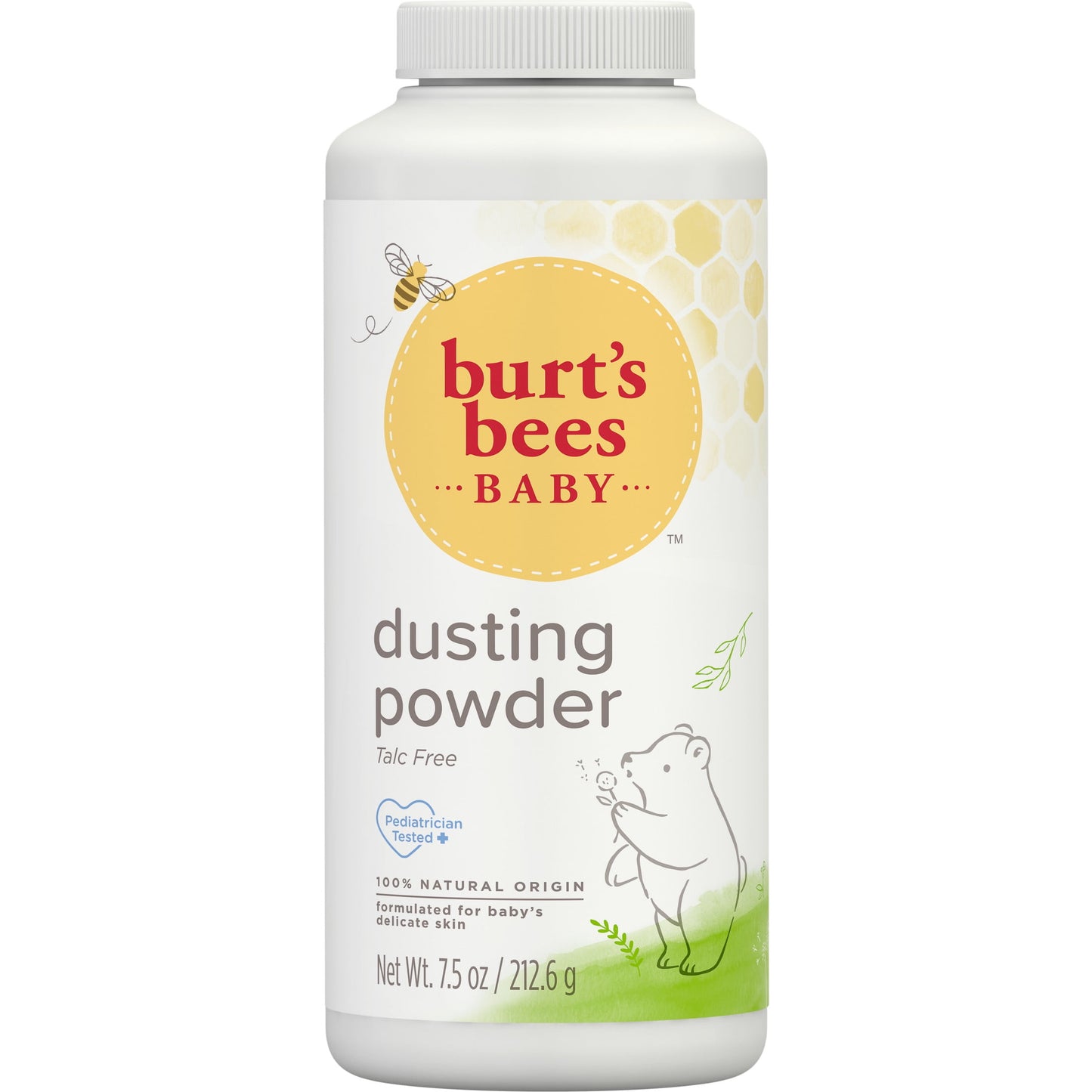 Baby Dusting Powder, 100% Natural Origin, Talc-Free, Pediatrician Tested, 7.5 Ounces