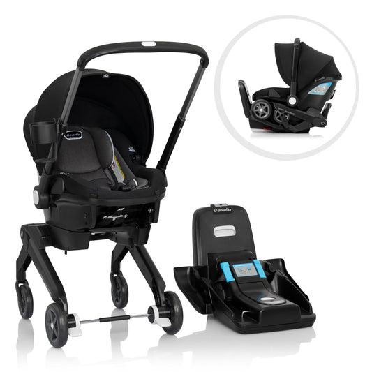 Shyft Dualride Infant Car Seat and Stroller Combo (Beaufort Black), Unisex