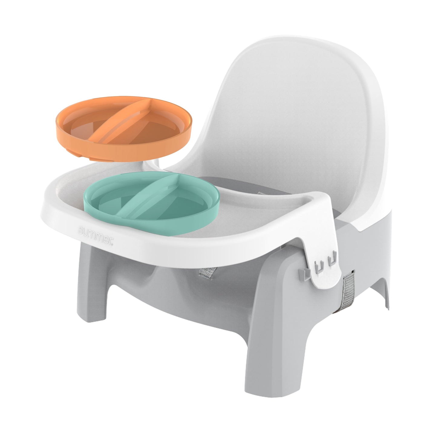 Deluxe Learn-To-Dine Feeding Seat, for Ages 6 Months - 3 Years - Orange & Teal