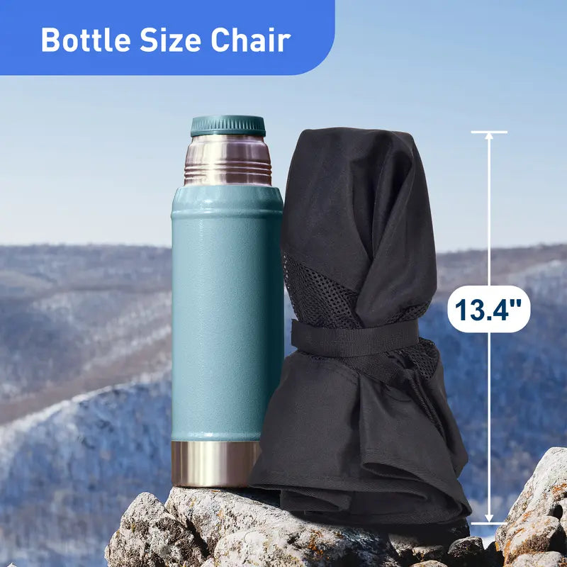 Summer Portable Swivel Adult Camping Chair, Quick Setup, Lightweight Compact Folding Chair with Cup Holder, Side Pockets and Carrying Bag - Weight Capacity 330 LBS.