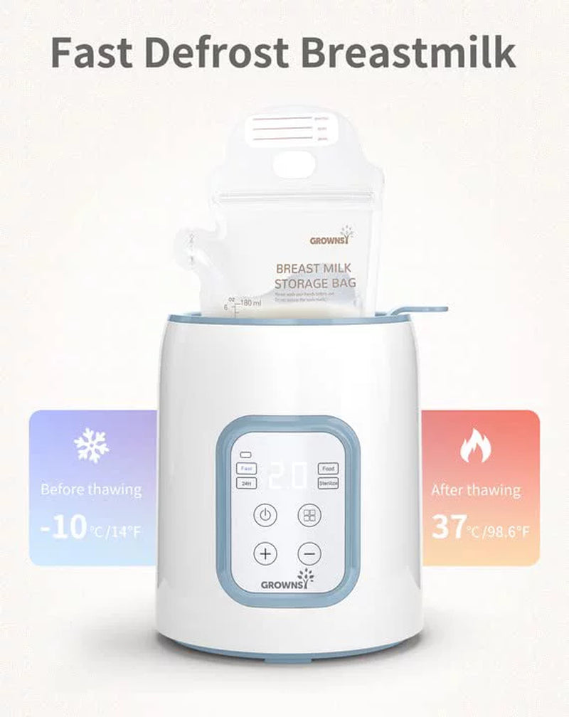 Bottle Warmer with Timer for Breastmilk or Formula, Accurate Temperature Control, Fits for All Bottles-Blue