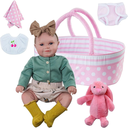 RSG 20 Inch Reborn Baby Dolls, Cute Soft Vinyl Realistic-Newborn Baby Dolls Poseable Real Life Lifelike Baby Dolls with Accessories for 3+ Year Old Girls