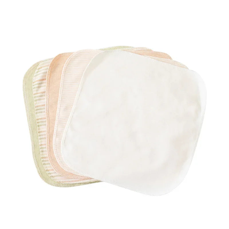 Solid Color Organic Cotton Baby Burp Towels - Set of 5