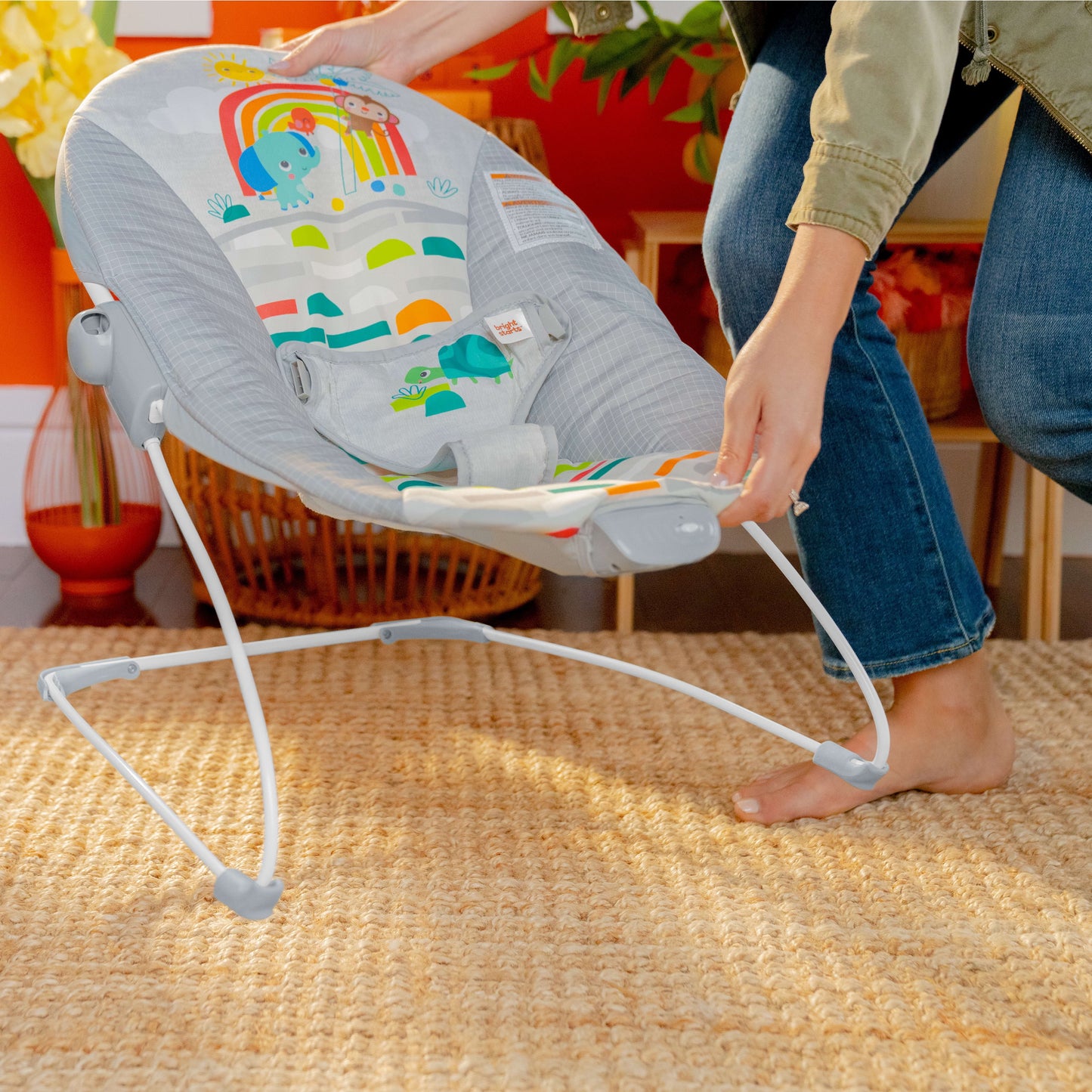 Playful Paradise Vibrating Baby Bouncer, Unisex, Newborn +