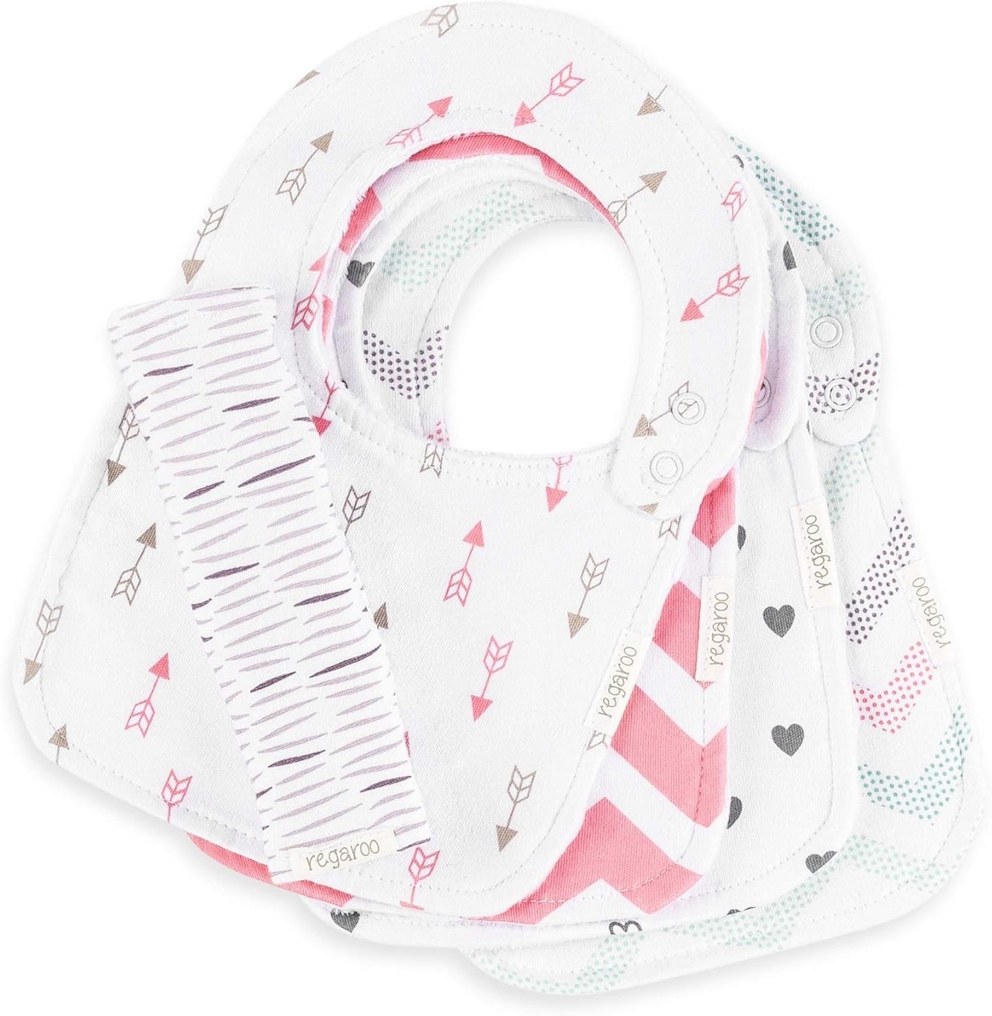 The Ultimate Waterproof Baby Bib Triple Layer with Softest, Cotton Front & Back plus Waterproof Inner Layer