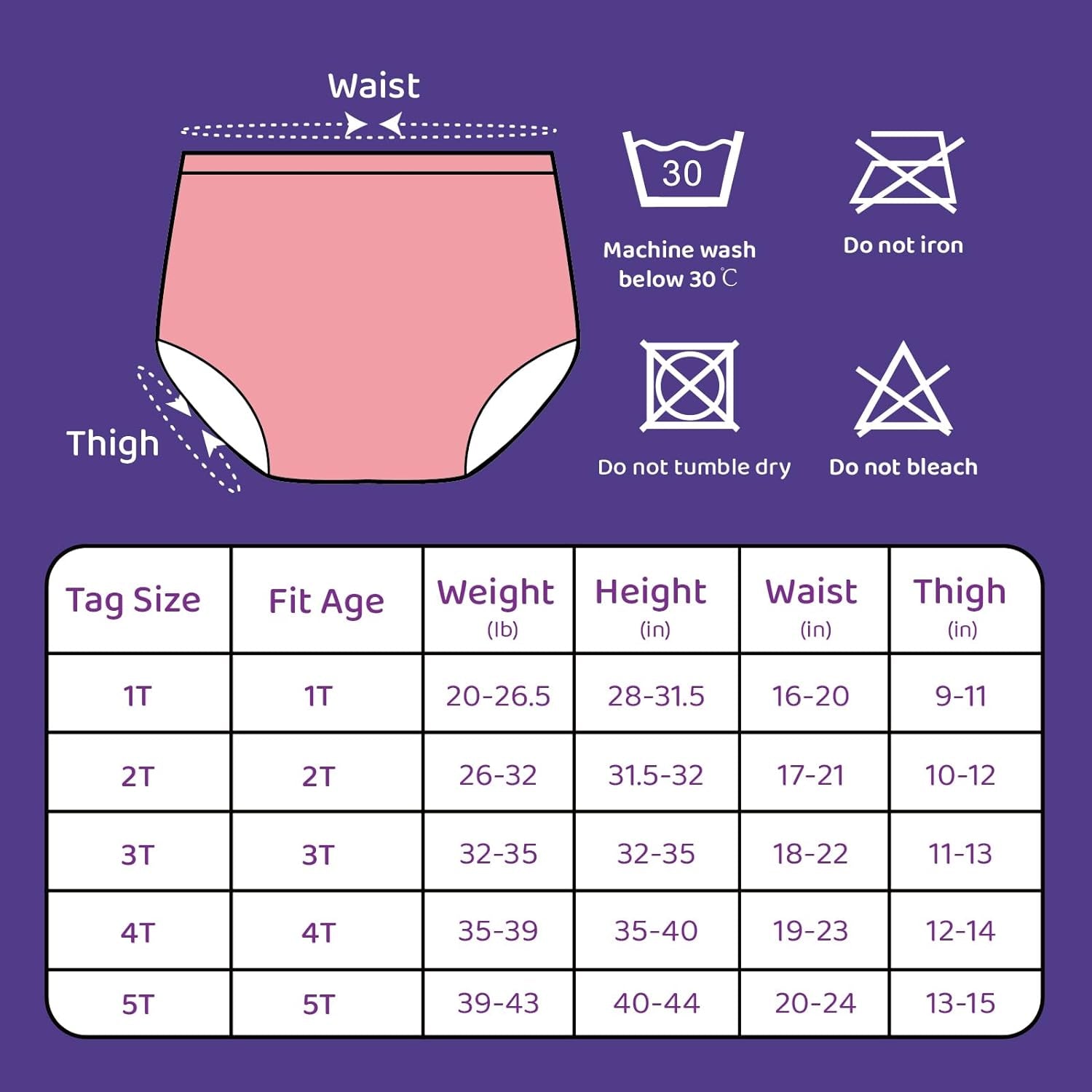 Waterproof Plastic Swim Diaper Cover for Plastic Pants Good Elastic Rubber Pants for Toddlers Plastic Underwear Covers for Potty Training Pants Girl 2T