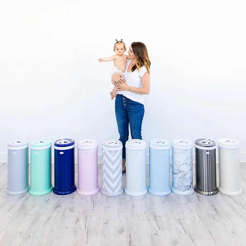 Steel Diaper Pail, Odor Locking, No Special Bag Required, Award-Winning, Registry Must-Have, Slate