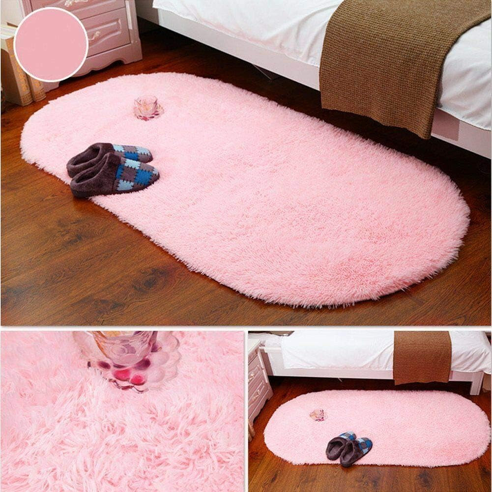 Fluffy Pink Area Rugs for Bedroom Girls Rooms Kids Rooms Nursery Decor Mats 2.6’X5.3’