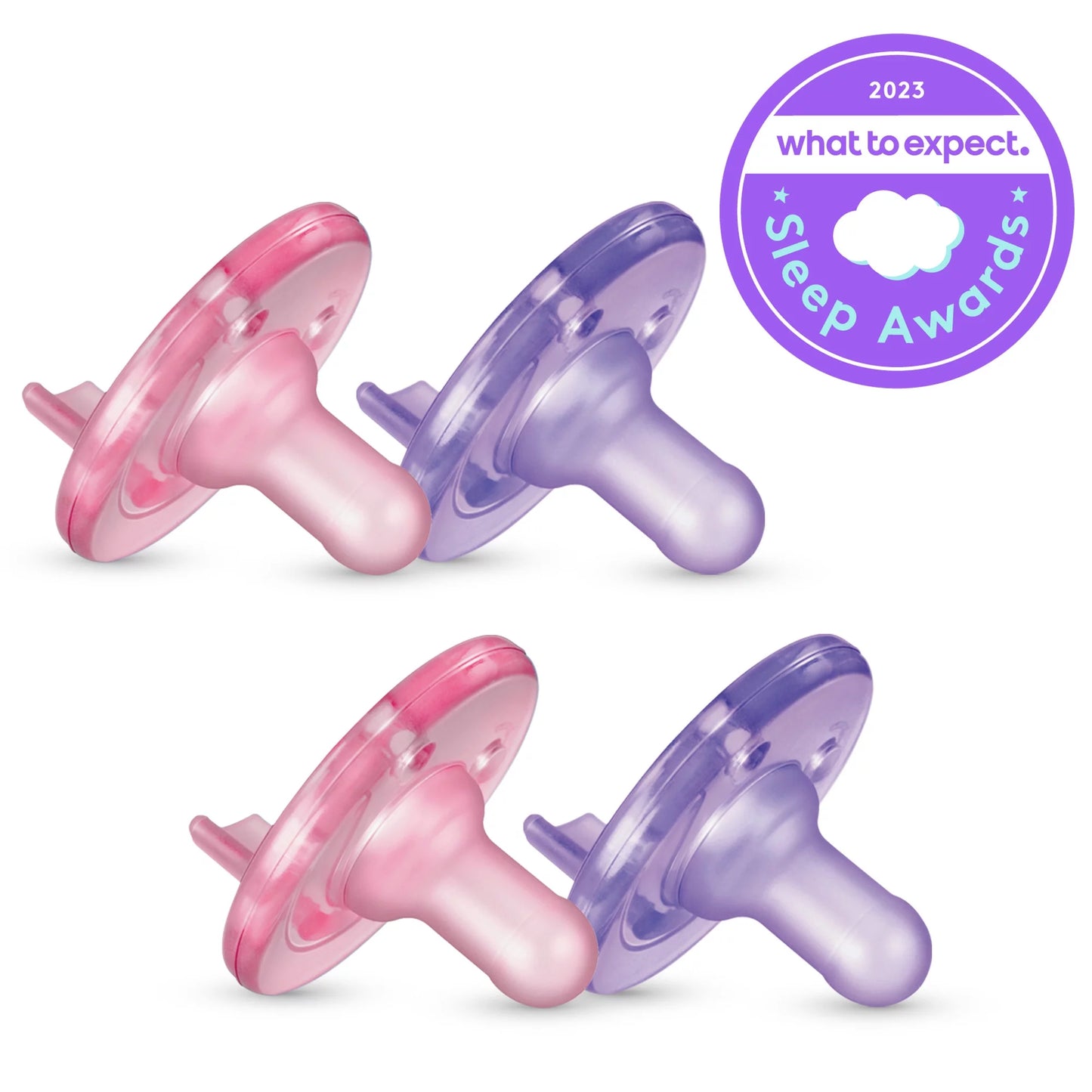 Soothie Pacifier, 0-3 Months, Pink/Purple, 2 Pack, SCF190/02