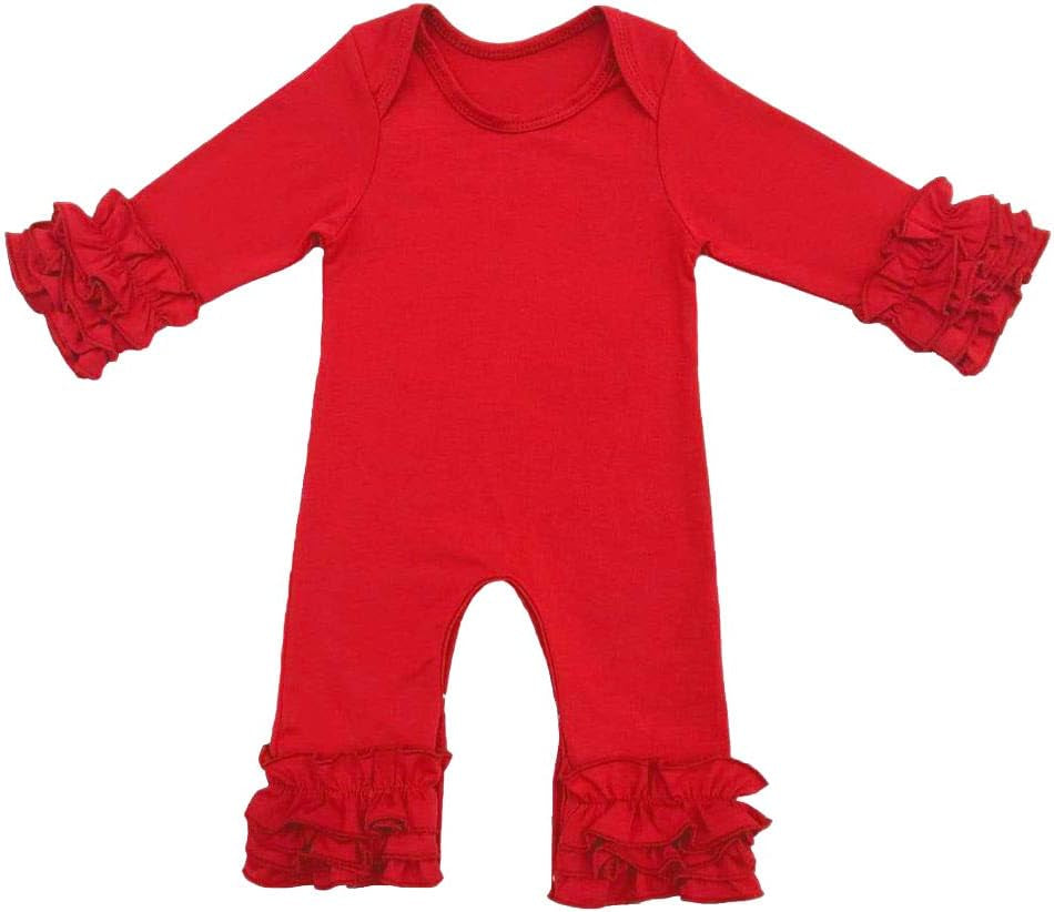 Toddler Baby Girl Icing Ruffle Jumpsuit Pants Long Sleeve Romper Birthday Outfit