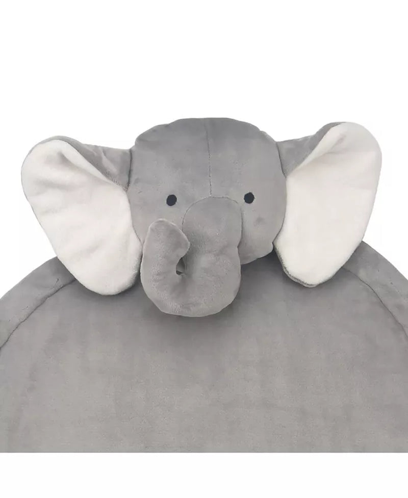 Elephant Baby Play Mat with 3-Dimensional Head - Gray