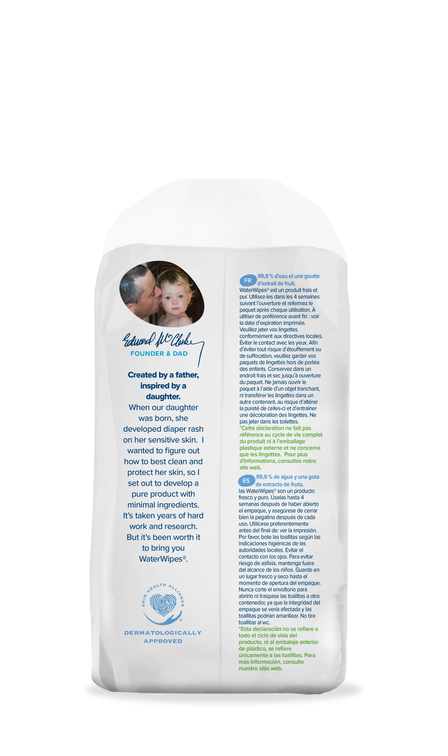 Original 99.9% Water Based Baby Wipes, Unscented, 4 Resealable Packs (240 Wipes) (Select for More Options)