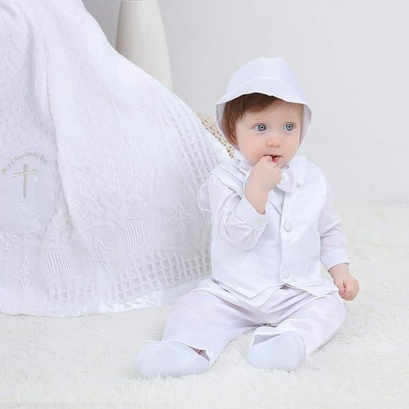 Baptism Outfits for Boys Baby Boy Outfits Christening Gifts White Suits with Dress Shirt Pants