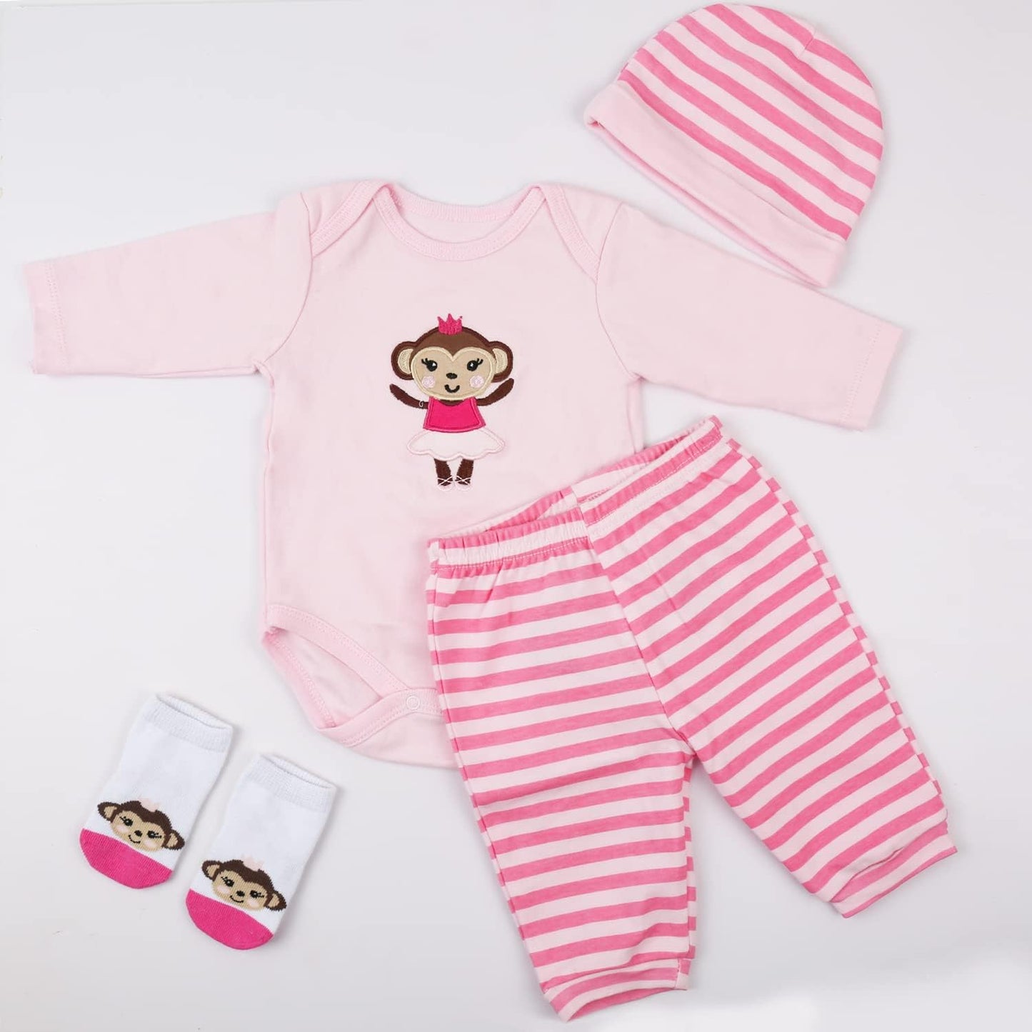 Reborn Baby Doll Clothes,Suitable for 20-22 Inch Baby Doll Girl or Boy, 4 Pieces Suit