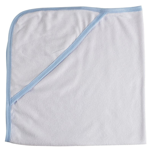 Hooded Towel with Blue Binding  021BB