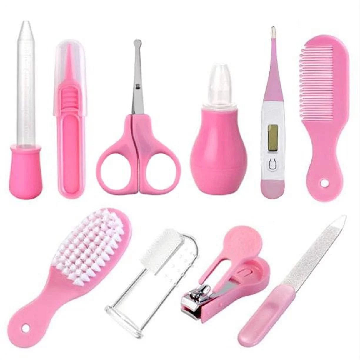 Baby Grooming Kit Newborn, 10 in 1 Baby Grooming and Health Care Kit with Hair Brush,Comb,Nail Clippers and More for Newborn Infant Toddlers Baby Boys Girls