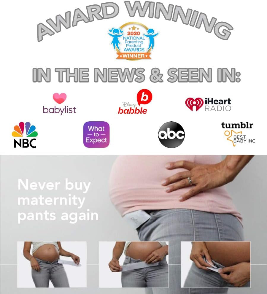 Maternity Belly Band | Waistband Pants Extender Belt | Adjustable Stretch & Support for Pregnancy & Postpartum Stages