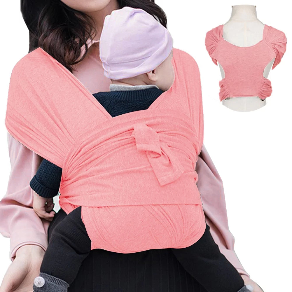 Baby Wrap Carrier for Newborn Stretchy Front and Hip Baby Sling Perfect for Infant to 35 Lbs Toddlers Pink