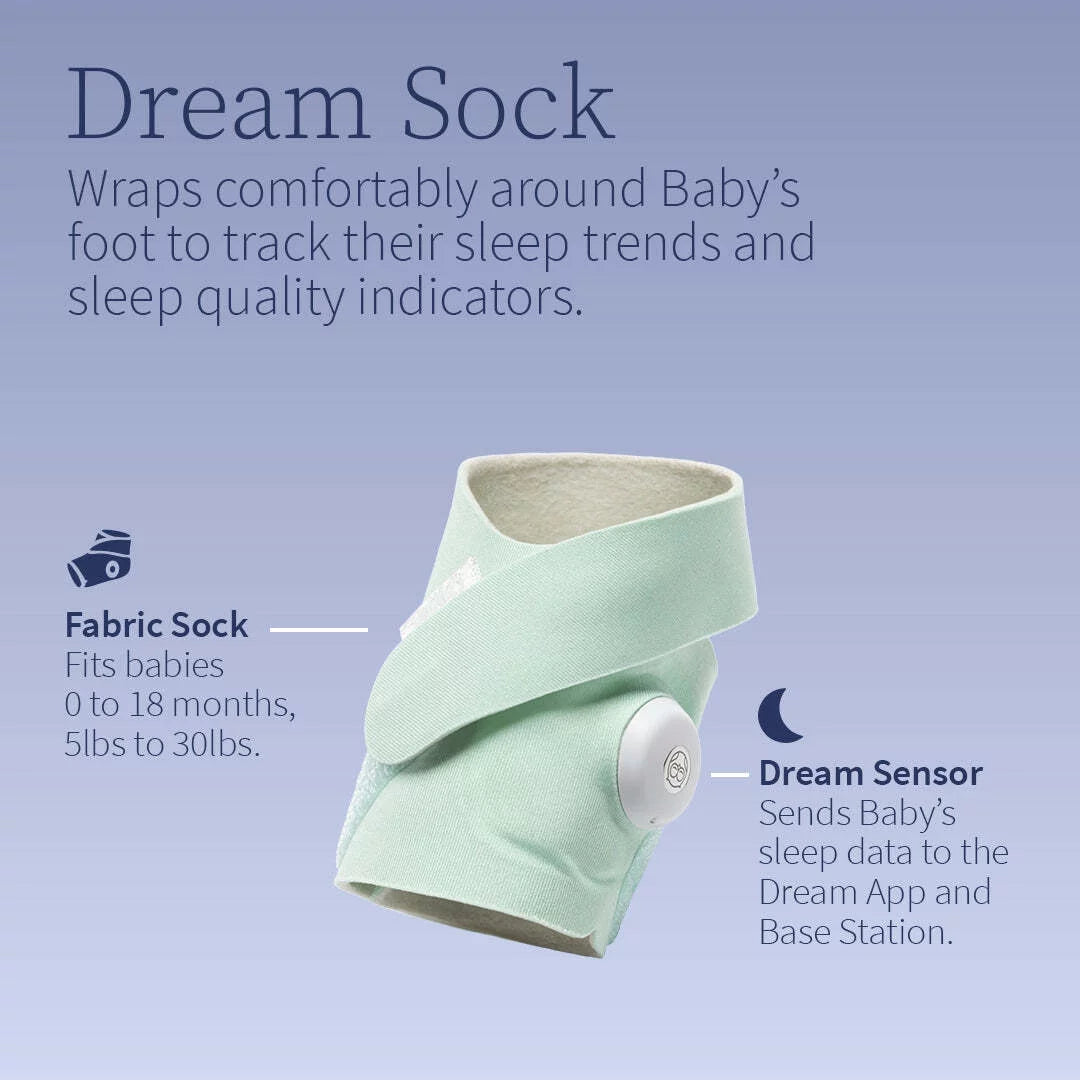 Dream Duo - Smart Portable Video Baby Monitor - HD Video Camera + Sock with Heart Rate, AVG Oxygen Tracker - Dusty Rose