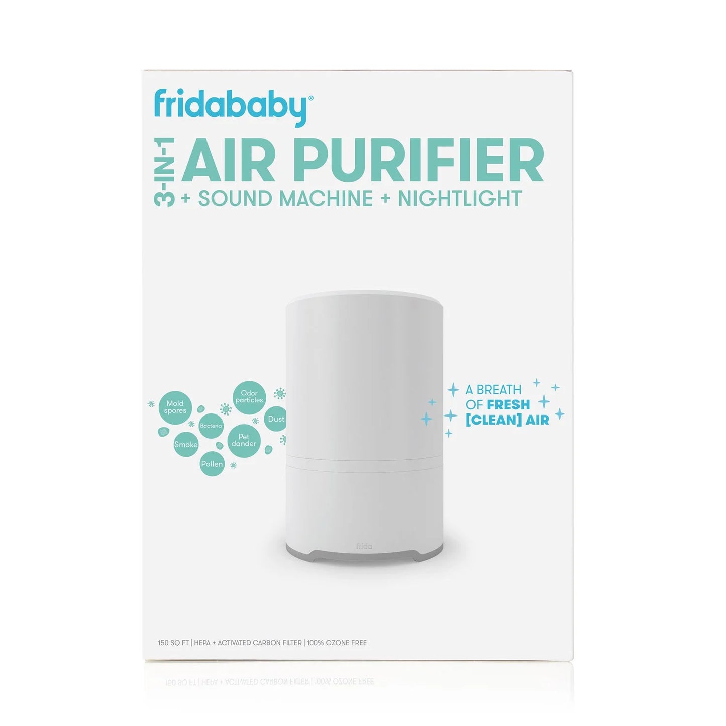 Air Purifier, Sound Machine, and Night Light, HEPA Air Purifier for Allergies, 150 Sq Ft