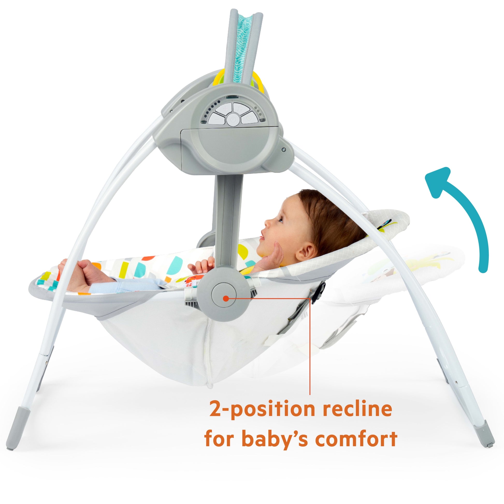 Playful Paradise Portable Compact Baby Swing with Toys, Unisex, Newborn +