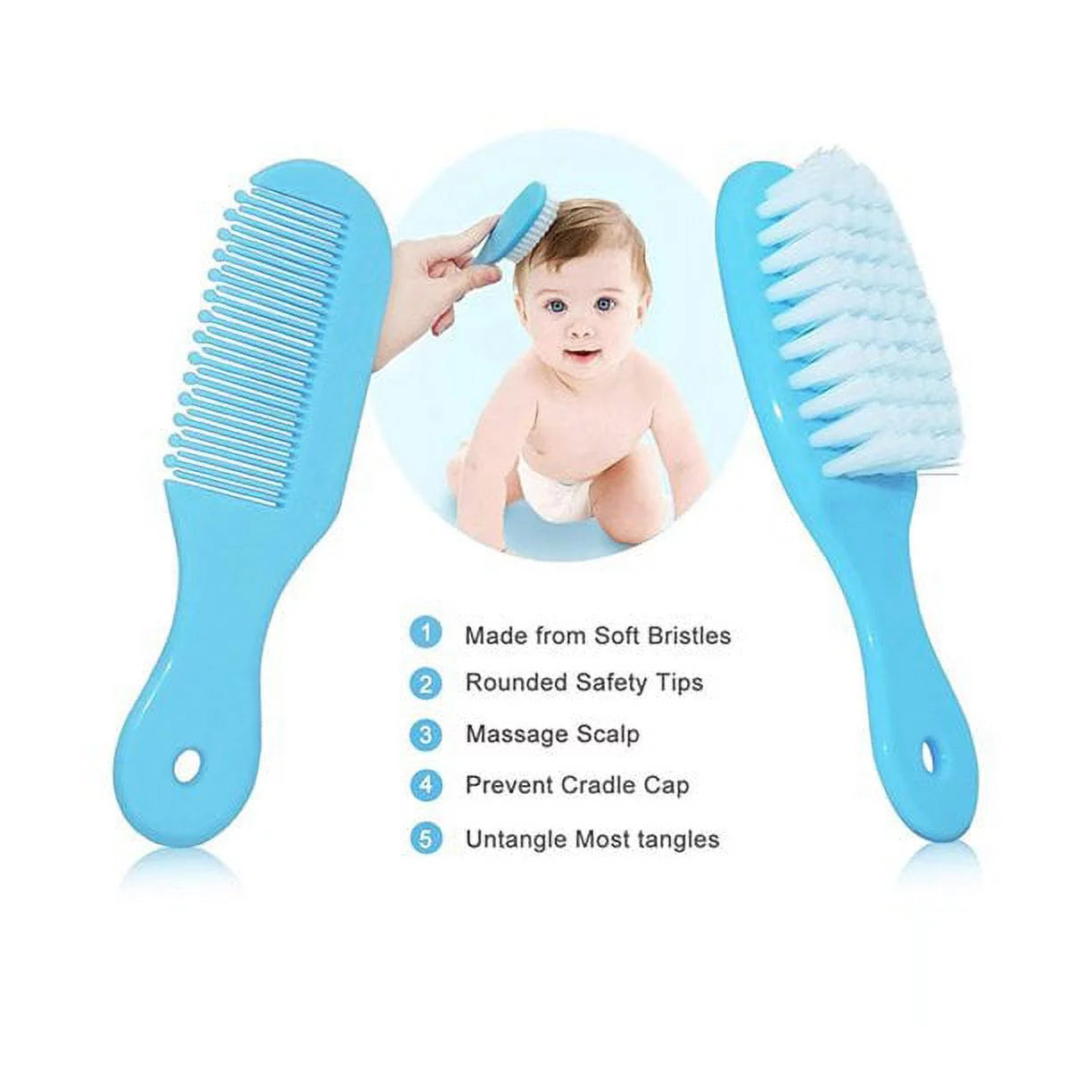 Baby Grooming Kit Newborn, 10 in 1 Baby Grooming and Health Care Kit with Hair Brush,Comb,Nail Clippers and More for Newborn Infant Toddlers Baby Boys Girls