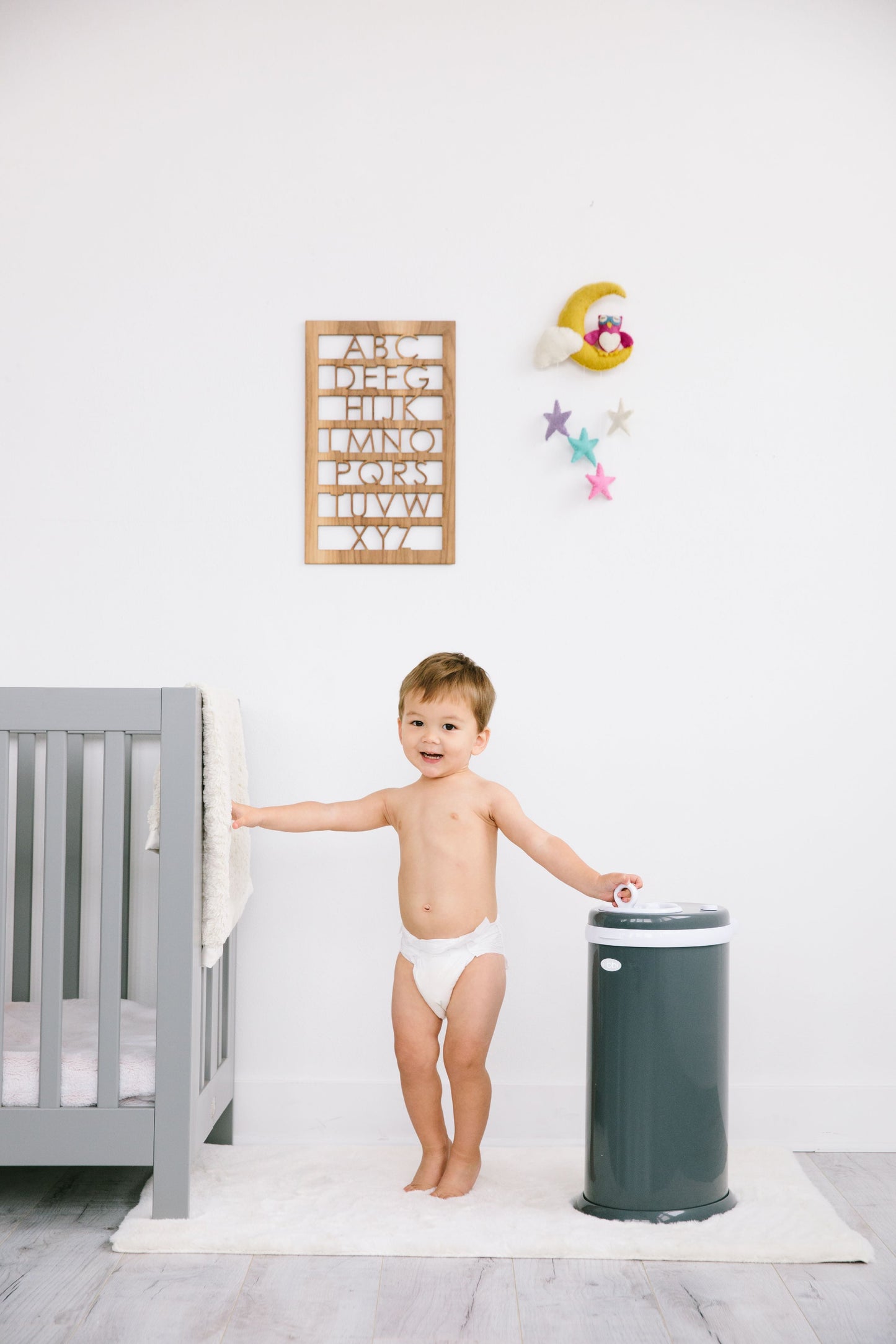 Steel Diaper Pail, Odor Locking, No Special Bag Required, Award-Winning, Registry Must-Have, Slate