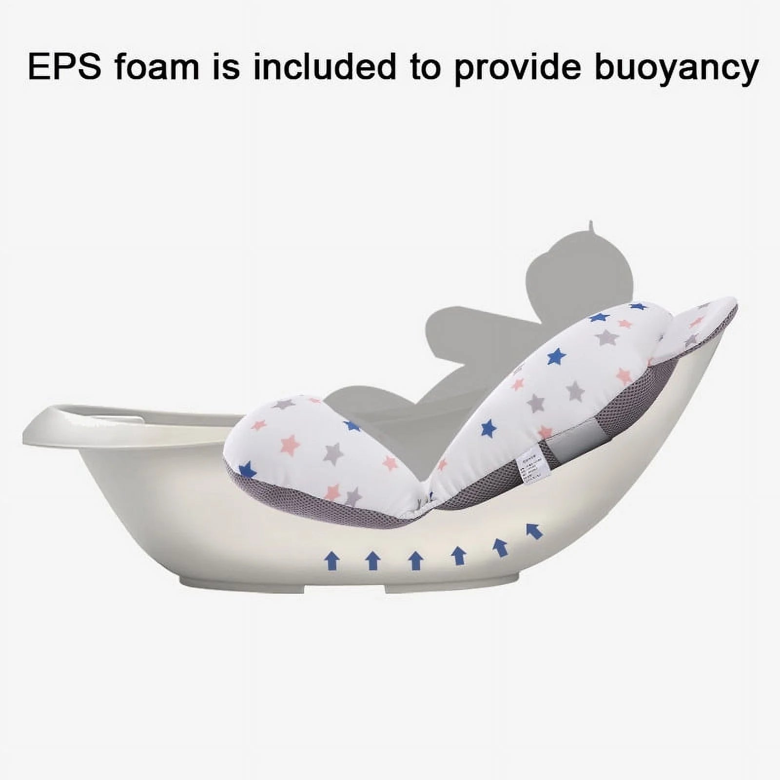 1 Pack  Baby Bath Seat Support Pillow, Newborn Infant Bath Tub Pillow Pad Bath Seat Support Net Floating No-Slip Baby Bath Pillow for 0-12 Months（Excluding Baby Shower Bather Tub）