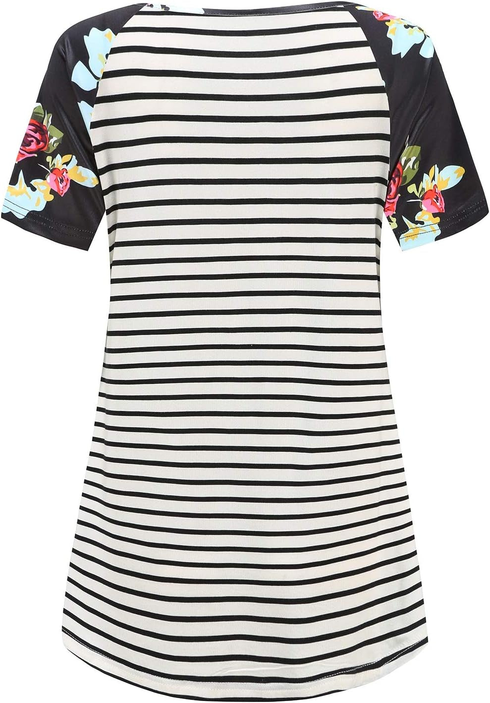 Maternity Nursing Tops Patchwork Long&Short Raglan Sleeve Breastfeeding T-Shirt (A -Floral 93, L)