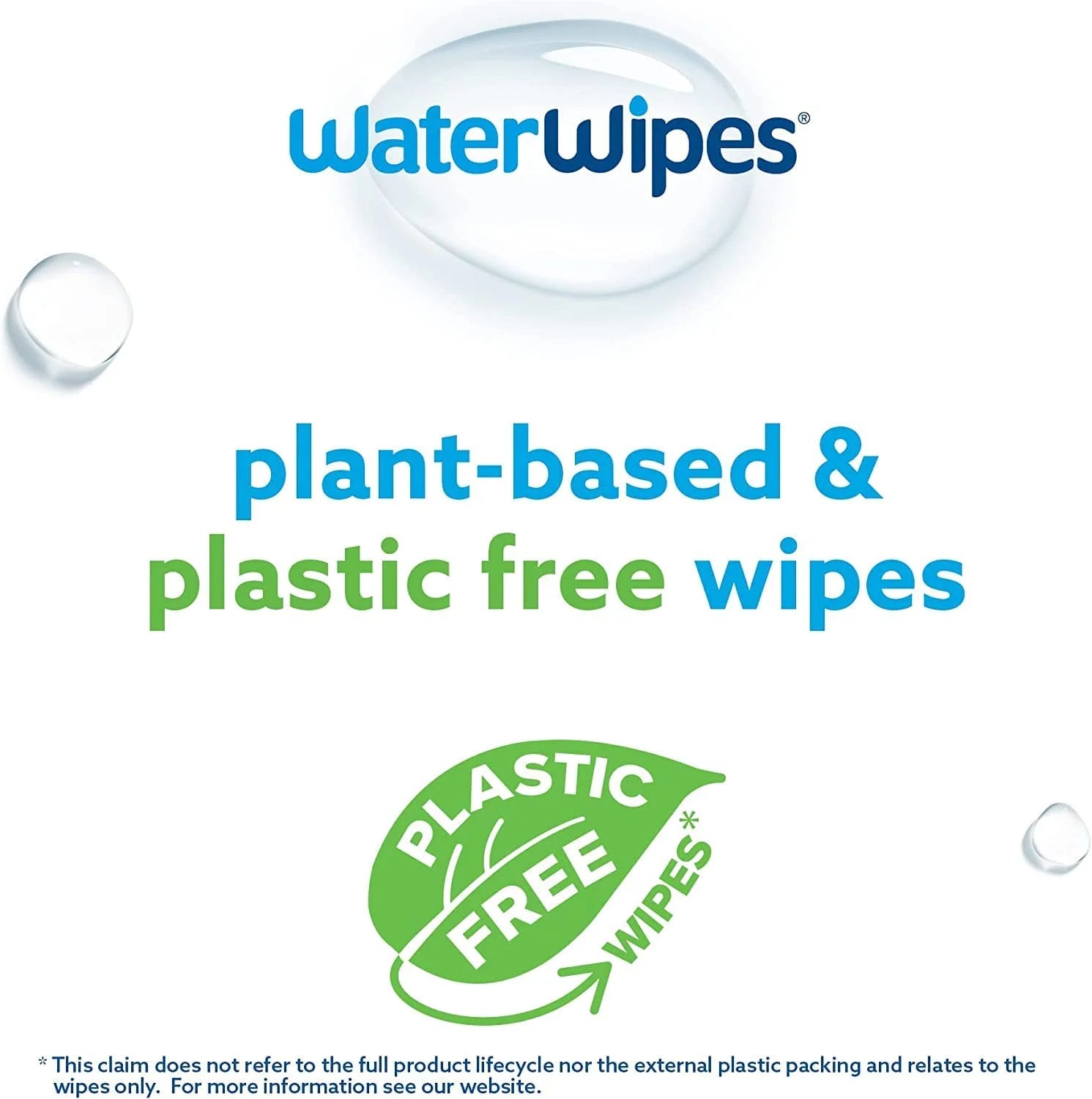 Plastic-Free Original Baby Wipes, 99.9% Water Based Wipes, Unscented & Hypoallergenic for Sensitive Skin, 180 Count (3 Packs), Packaging May Vary 60 Count (Pack of 3)